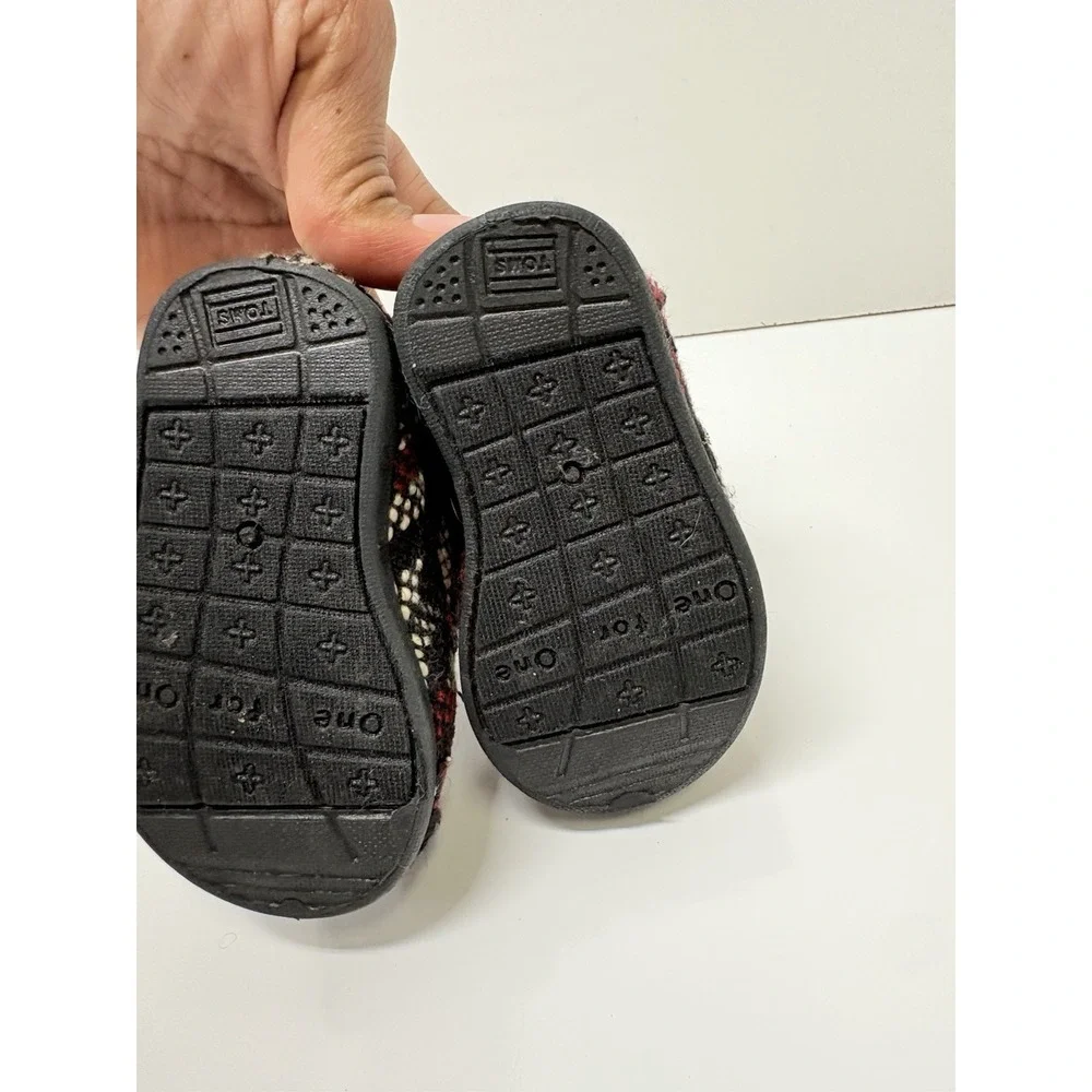 TOMS‎ Shoes Kids 2T Black, Red, White Slip On For Infants